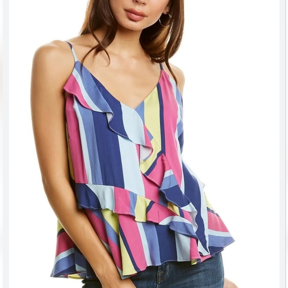 Parker Tops - Parker asymmetrical striped top size medium NWT $258